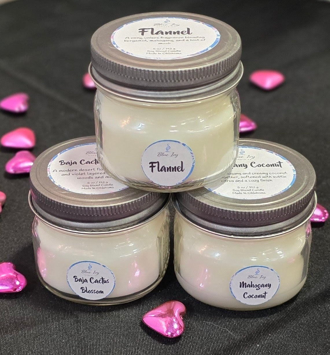 5 oz Square Mason Jar Candle – Blue Ivy Candle Co.